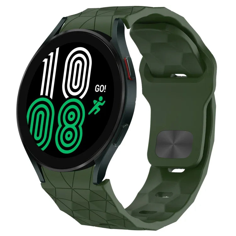 Football Texture Reverse Buckle Silicone Watch Band, For Samsung Galaxy Watch 4 44mm, For Samsung Galaxy Watch 4 40mm, For Samsung  Galaxy Watch 4 Classic 46mm, For Samsung  Galaxy Watch 4 Classic 42mm