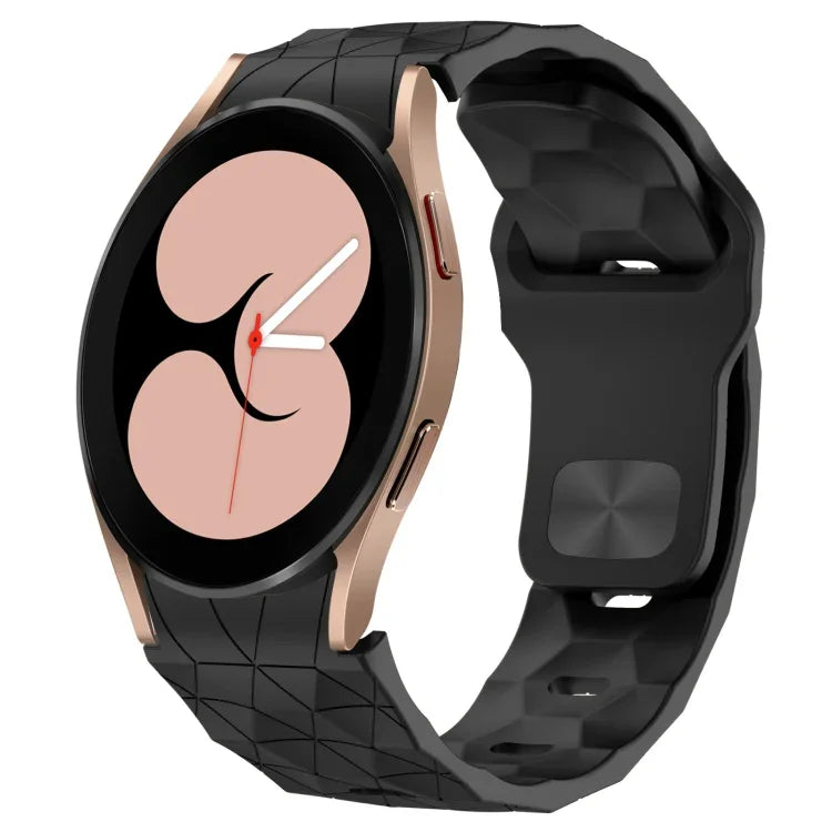 Football Texture Reverse Buckle Silicone Watch Band, For Samsung Galaxy Watch 4 44mm, For Samsung Galaxy Watch 4 40mm, For Samsung  Galaxy Watch 4 Classic 46mm, For Samsung  Galaxy Watch 4 Classic 42mm