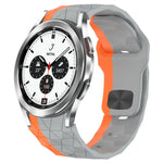 Football Texture Reverse Buckle Silicone Watch Band, For Samsung Galaxy Watch 4 44mm, For Samsung Galaxy Watch 4 40mm, For Samsung  Galaxy Watch 4 Classic 46mm, For Samsung  Galaxy Watch 4 Classic 42mm