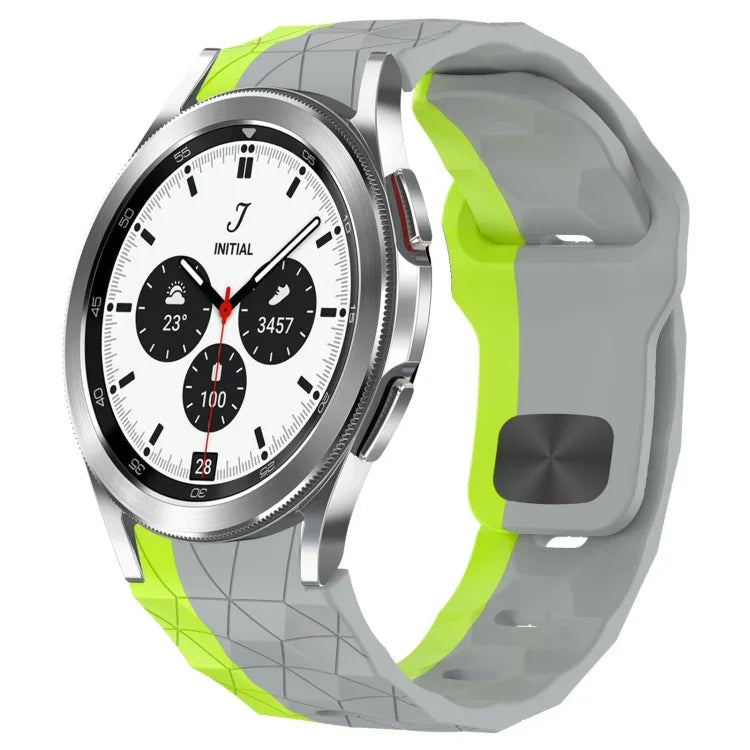 Football Texture Reverse Buckle Silicone Watch Band, For Samsung Galaxy Watch 4 44mm, For Samsung Galaxy Watch 4 40mm, For Samsung  Galaxy Watch 4 Classic 46mm, For Samsung  Galaxy Watch 4 Classic 42mm