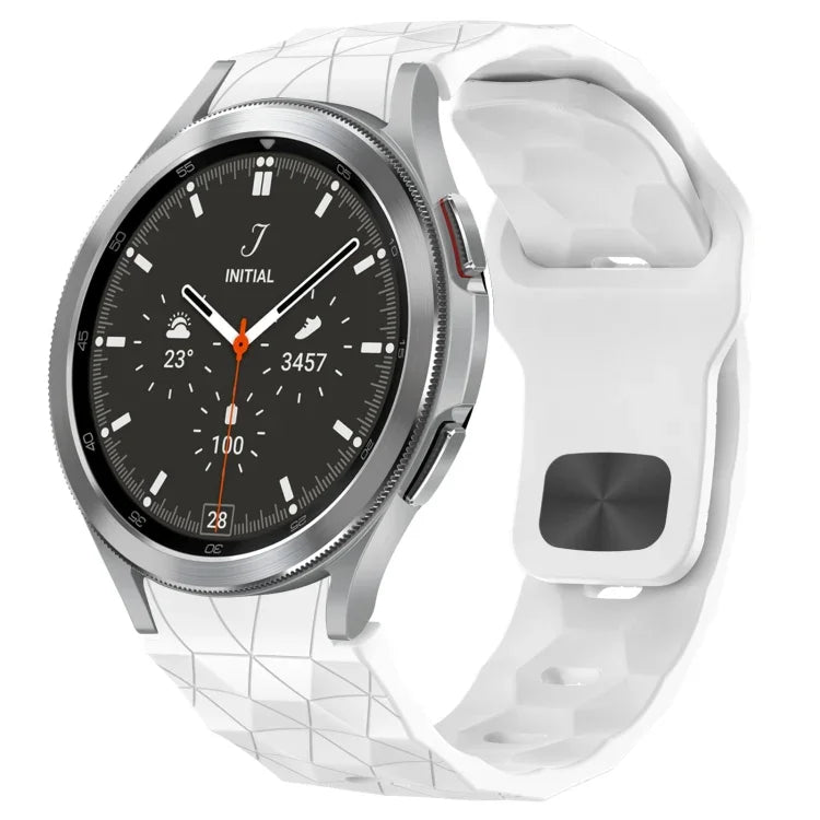 Football Texture Reverse Buckle Silicone Watch Band, For Samsung Galaxy Watch 4 44mm, For Samsung Galaxy Watch 4 40mm, For Samsung  Galaxy Watch 4 Classic 46mm, For Samsung  Galaxy Watch 4 Classic 42mm