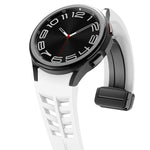 Richard Magnetic Folding Black Buckle Silicone Watch Band, For Samsung Galaxy Watch 6 40 / 44mm, For Sansung Galaxy Watch 5 Pro Golf Edition, For Samsung Galaxy Watch 5 Golf Edition