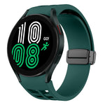 Richard Magnetic Folding Black Buckle Silicone Watch Band, For Samsung Galaxy Watch 5 40 / 44mm, For Sansung Galaxy Watch 5 Pro 45mm, Fou Samsung Galaxy Watch 4 40 / 44mm