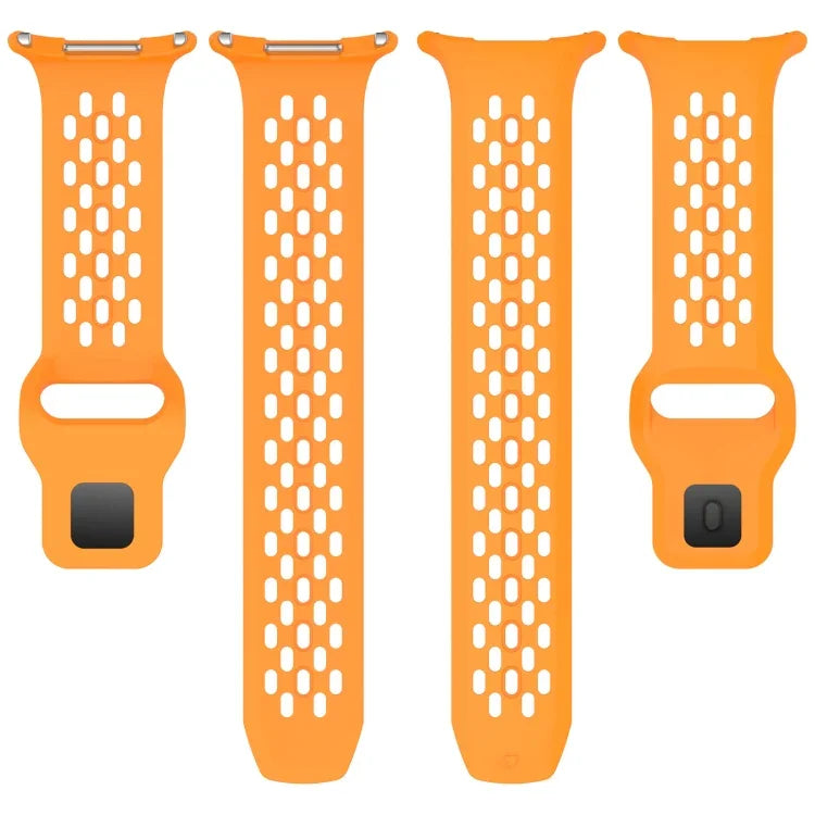 For Samsung Galaxy Watch Ultra 47mm Holes Style Square Buckle Solid Color Silicone Watch Band