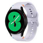 Flat Sewing Design Silicone Watch Band, For Sansung Galaxy Watch5 Pro 45mm, Fou Samsung Galaxy Watch 4 40 / 44mm, For Samsung Galaxy Watch 4 Classic 42 / 46mm