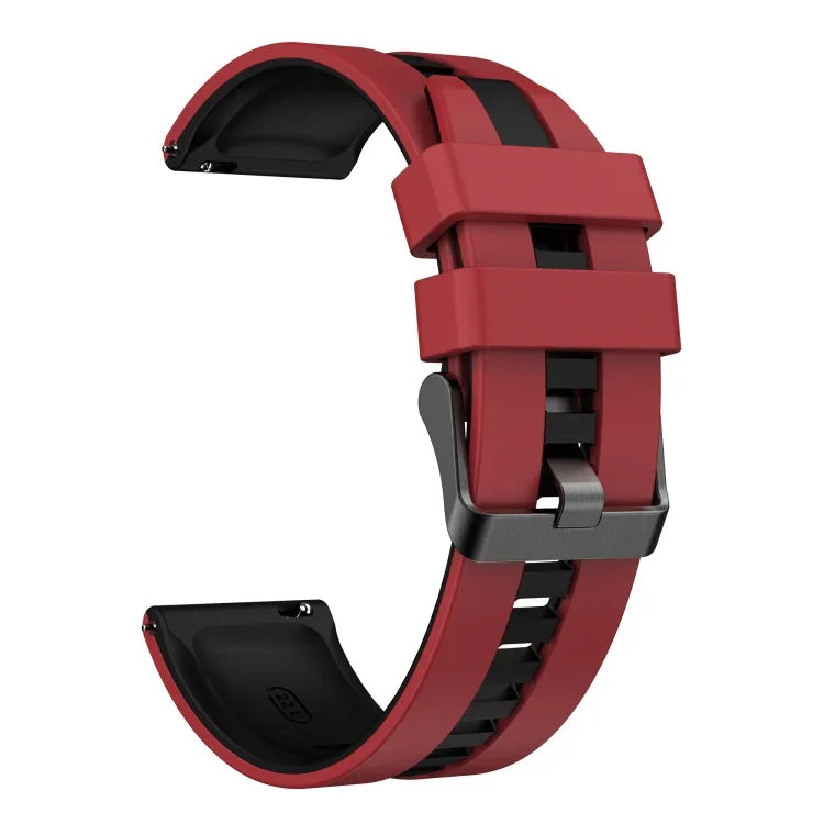 20mm Two Color Sports Silicone Watch Band, For Samsung  Galaxy Watch 4 Classic 42mm, For Samsung Galaxy Watch Active 2 44mm, For Samsung Galaxy Watch Active 2 40mm