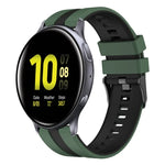 20mm Two Color Sports Silicone Watch Band, For Samsung  Galaxy Watch 4 Classic 42mm, For Samsung Galaxy Watch Active 2 44mm, For Samsung Galaxy Watch Active 2 40mm