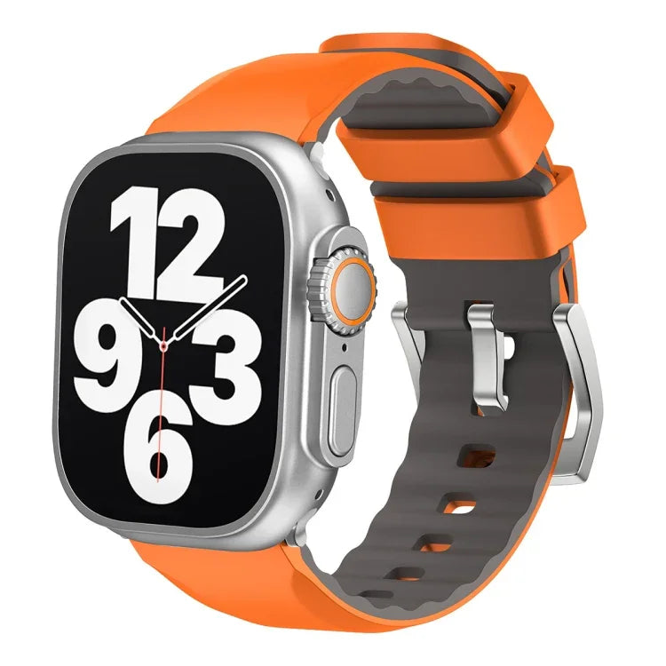 Two-Color Silicone Watch Band, For Apple Watch Series 4 44mm, For Apple Watch Series 4 40mm