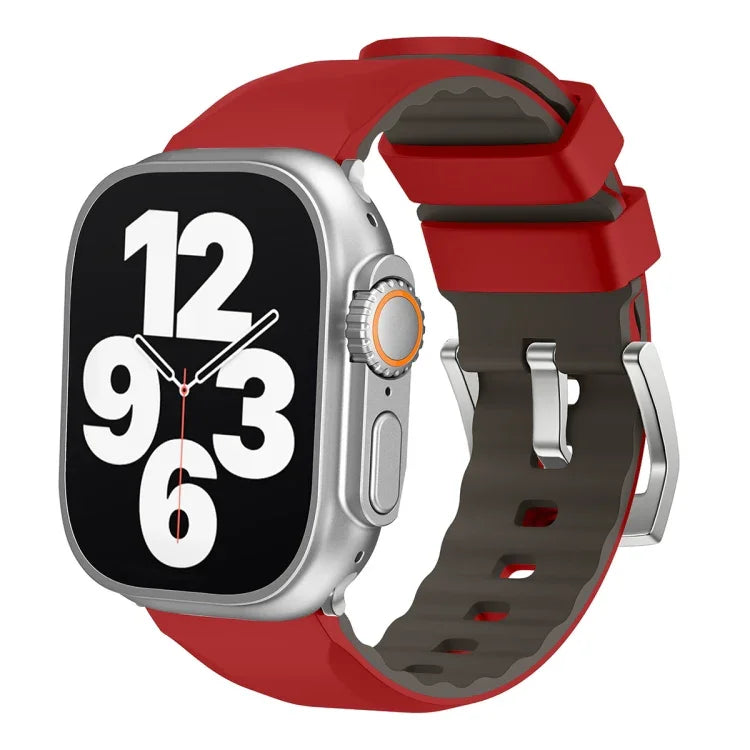 Two-Color Silicone Watch Band, For Apple Watch Series 4 44mm, For Apple Watch Series 4 40mm