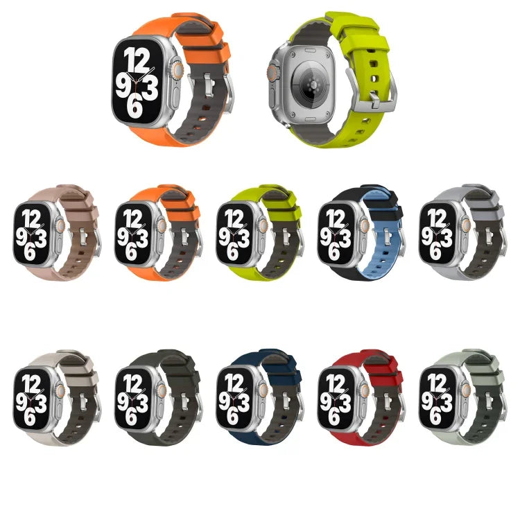 Two-Color Silicone Watch Band, For Apple Watch Series 4 44mm, For Apple Watch Series 4 40mm