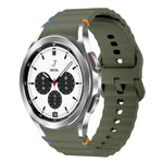 Wave Pattern Stitched Silicone Watch Band, For Samsung Galaxy Watch 5 Pro, For Samsung Galaxy Watch 4 40 / 44mm, For Samsung Galaxy Watch 4 Classic 42 / 46mm, For Samsung Galaxy Watch3 41mm