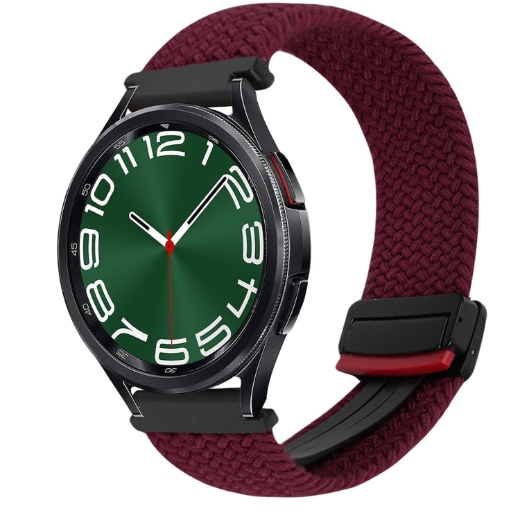 20mm Magnetic Buckle Braided Watch Strap, For Samsung Galaxy Watch FE 40mm, For Samsung Galaxy Watch 6 Classic