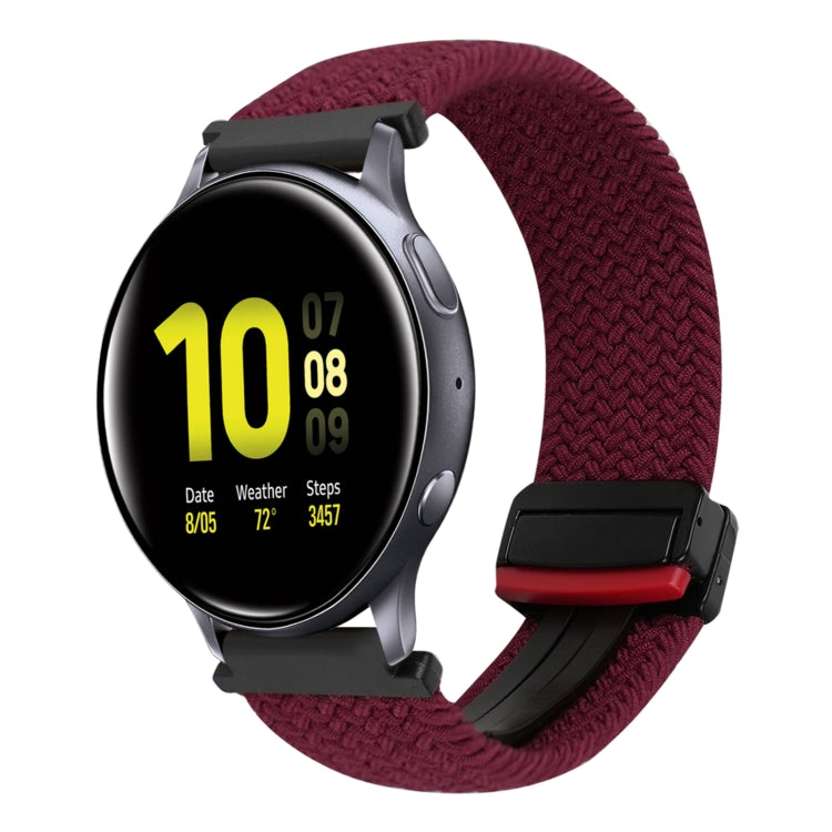 20mm Magnetic Buckle Braided Watch Strap, For Samsung Galaxy Watch Active 2, For Samsung Galaxy Watch 3 41mm