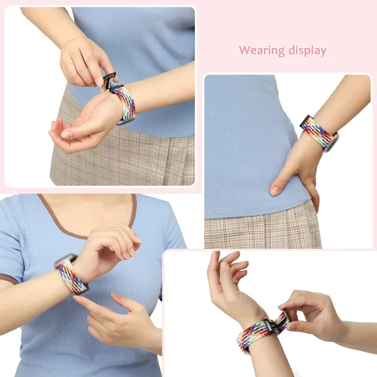 For Samsung Galaxy Watch Ultra 47mm Fold Magnetic Buckle Braided Watch Band
