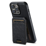 Suteni H18 Cross Grain MagSafe Wallet Leather Phone Case, For iPhone 14, For iPhone 14 Pro, For iPhone 14 Pro Max, For iPhone 13 Pro Max, For iPhone 13 Pro, For iPhone 13, For iPhone 12, For iPhone 12 Pro Max, For iPhone 12 Pro
