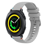 Wavy Dotted Stitched 20mm Silicone Watch Band, For Samsung Galaxy Gear Sport, For Samsung Galaxy Watch Active 2, For Samsung Galaxy Watch3 41mm, For Samsung Galaxy Watch Active