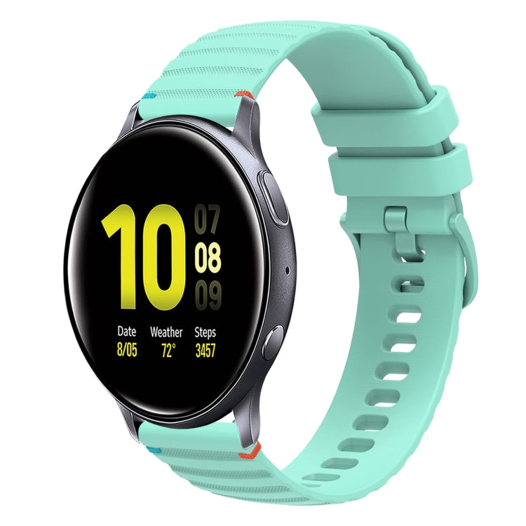 Wavy Dotted Stitched 20mm Silicone Watch Band, For Samsung Galaxy Gear Sport, For Samsung Galaxy Watch Active 2, For Samsung Galaxy Watch3 41mm, For Samsung Galaxy Watch Active