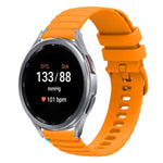 Wavy Dotted Stitched 20mm Silicone Watch Band, For Samsung Galaxy Watch FE 40mm, For Samsung Galaxy Watch 7 40 / 44mm, For Samsung Galaxy Watch 6  Cassic 43 / 47mm, For Samsung Galaxy Watch 6 40 / 44mm