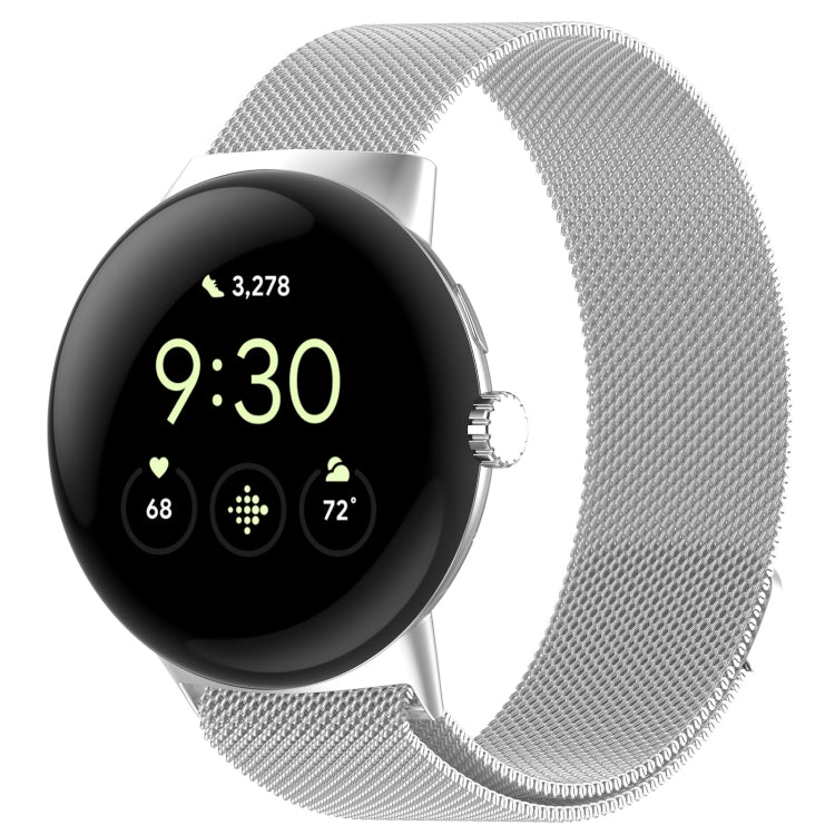Milanese Metal Magnetic Watch Band, For  Google Pixel Watch 4 / Watch 3 45mm, For Google Pixel Watch 4 / 3 / 2 / 1 41mm