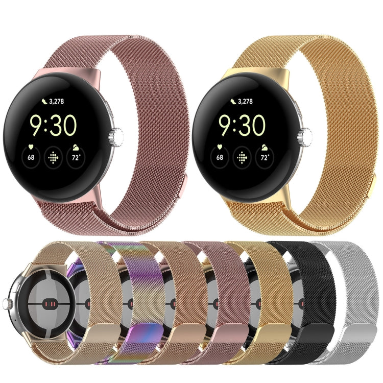 Milanese Metal Magnetic Watch Band, For  Google Pixel Watch 4 / Watch 3 45mm, For Google Pixel Watch 4 / 3 / 2 / 1 41mm