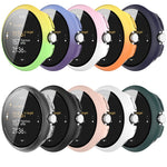 PC + Tempered Film Integrated Watch Protective Case, For Google Pixel Watch 3 45mm, For Google Pixel Watch 3 41mm