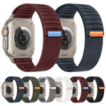Sea Wave Nylon Hook and Loop Fastener Watch Band, For Apple Watch SE 2022 40mm, For Apple Watch SE 2022 44mm, For Apple Watch Series 7 41mm, For Apple Watch Series 7 45mm, For Apple Watch Series 6 40mm, For Apple Watch Series 6 44mm                    ...