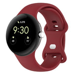 Solid Color Butterfly Buckle Silicone Watch Band, Size: S, Size: S