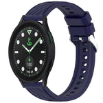 Stripe Texture Silicone 20mm Watch Band, For Samsung Galaxy Watch 6 44mm, For Samsung Galaxy Watch 6 40mm, For Samsung Galaxy Watch 6 Classic 43mm, For Samsung Galaxy Watch5 Pro Golf Edition
