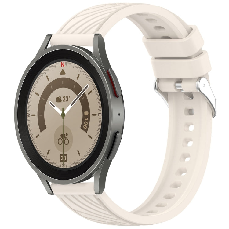 Stripe Texture Silicone 20mm Watch Band, For Samsung Galaxy Watch5 Golf Edition, For Samsung Galaxy Watch 5  44mm, For Samsung Galaxy Watch 5 Pro  45mm, For Samsung Galaxy Watch 5  40mm