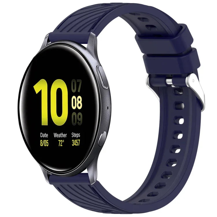 Stripe Texture Silicone 20mm Watch Band, For Samsung Galaxy Watch Active2 44mm, For Samsung Galaxy Watch Active2 40mm