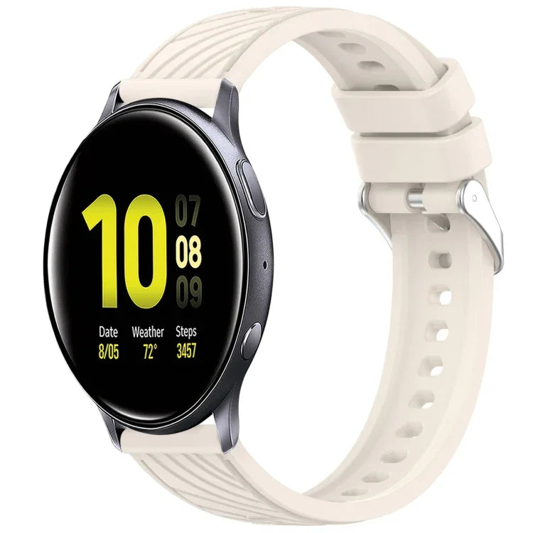 Stripe Texture Silicone 20mm Watch Band, For Samsung Galaxy Watch Active2 44mm, For Samsung Galaxy Watch Active2 40mm
