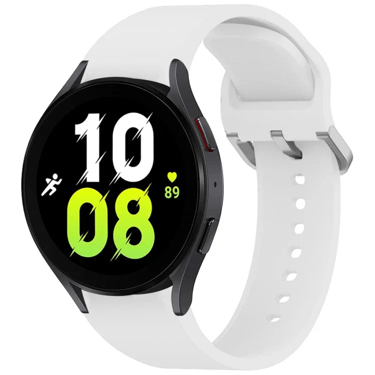 Solid Color Colorful Buckle Quick Release Silicone Watch Band, For Samsung Galaxy Watch 5 40 / 44mm, For Samsung Galaxy Watch 5 Pro, For Samsung Galaxy Watch 4 40 / 44mm, For Samsung Galaxy Watch 4 Classic 46 / 42mm