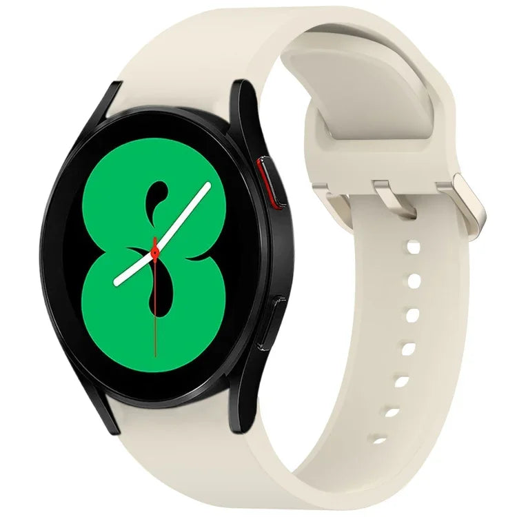 Solid Color Colorful Buckle Quick Release Silicone Watch Band, For Samsung Galaxy Watch 5 40 / 44mm, For Samsung Galaxy Watch 5 Pro, For Samsung Galaxy Watch 4 40 / 44mm, For Samsung Galaxy Watch 4 Classic 46 / 42mm