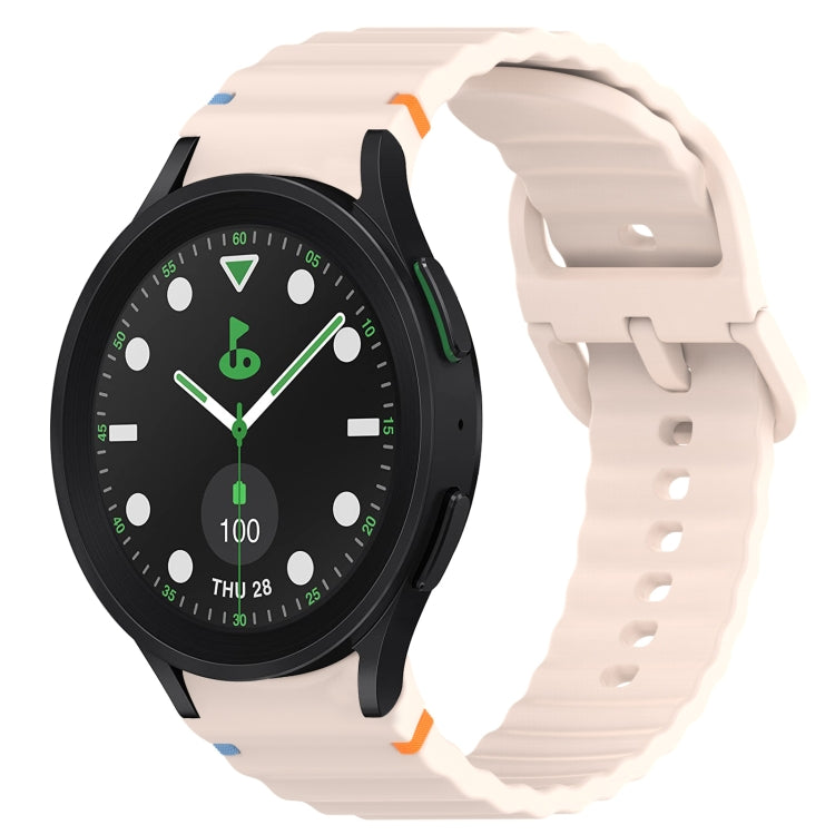 Wavy Grain Stitched Quick Release Silicone Watch Band, For Samsung Galaxy Watch 5 Golf Edition, For Samsung Galaxy Watch 5  44mm, For Samsung Galaxy Watch 5 Pro  45mm, For Samsung Galaxy Watch 5  40mm