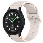 Wavy Grain Stitched Quick Release Silicone Watch Band, For Samsung Galaxy Watch 5 Golf Edition, For Samsung Galaxy Watch 5  44mm, For Samsung Galaxy Watch 5 Pro  45mm, For Samsung Galaxy Watch 5  40mm