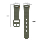 Wavy Grain Stitched Quick Release Silicone Watch Band, For Samsung Galaxy Watch FE 40mm, For Samsung Galaxy Watch 7 44mm, For Samsung Galaxy Watch 7 40mm, For Samsung Galaxy Watch 6 Classic 47mm