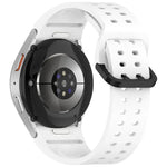 Diplopore Button Quick Release Silicone Watch Band, For Samsung Galaxy Watch 4 40 / 44mm, For Samsung Galaxy Watch 4 Classic 42 / 46mm