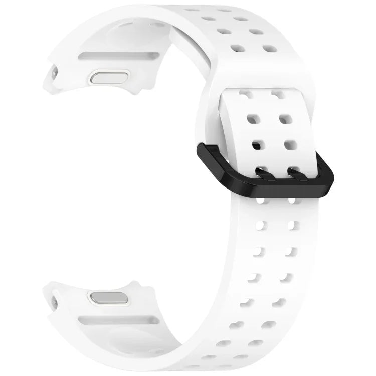 Diplopore Button Quick Release Silicone Watch Band, For Samsung Galaxy Watch 4 40 / 44mm, For Samsung Galaxy Watch 4 Classic 42 / 46mm