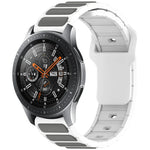 Two Color I-Shaped Silicone Watch Band, For Samsung Galaxy Watch 20mm, For Samsung Galaxy Watch 22mm