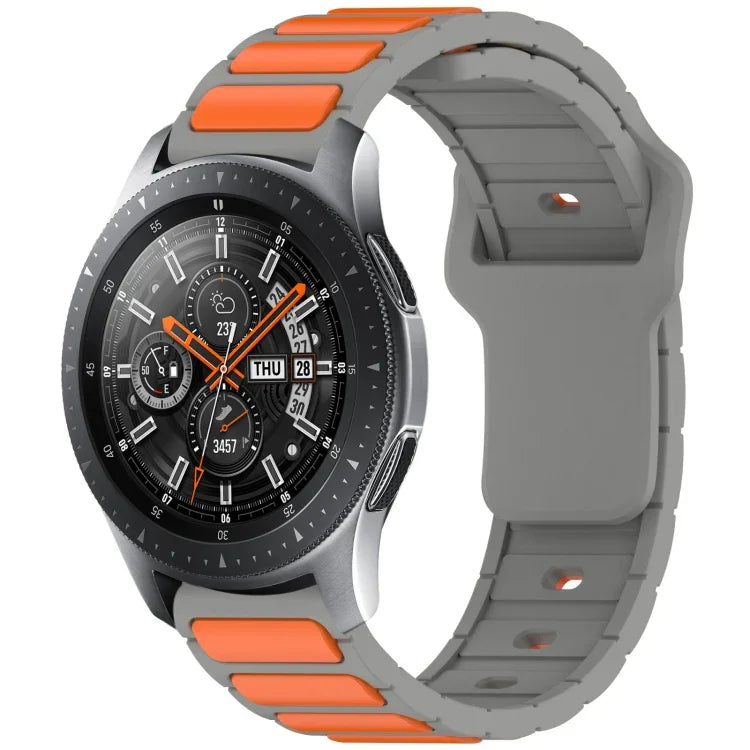 Two Color I-Shaped Silicone Watch Band, For Samsung Galaxy Watch 20mm, For Samsung Galaxy Watch 22mm