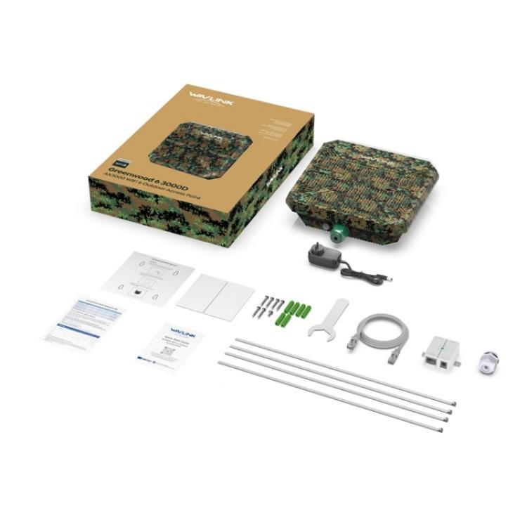 WAVLINK WN573HP3 Built-In 12dBi Directional Antenna Outdoor AX3000 Dual Band Repeater, US Plug, EU Plug, UK Plug, AU Plug