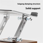 J27 Desktop Foldable Rotating Wooden Base Tablets Laptops Metal Cooling Holder, J27