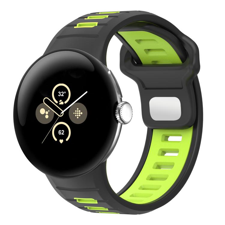 Two Color Reverse Buckle Silicone Watch Band, For Google Pixel Watch 4 / Watch 3 45mm