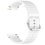 Wavy Grain Stitched 20mm Silicone Watch Band, For Samsung Galaxy Watch 7 40 / 44mm
