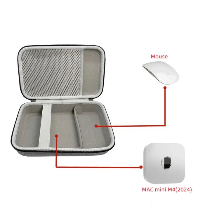 For Apple Mac Mini M4 2024 Storage Case Portable Shock-proof Hard Case Bag, Handbag