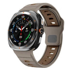 Horizontal Stripes Reverse Buckle Silicone Watch Band, For Samsung Galaxy Watch Ultra 47mm / Ultra 2025