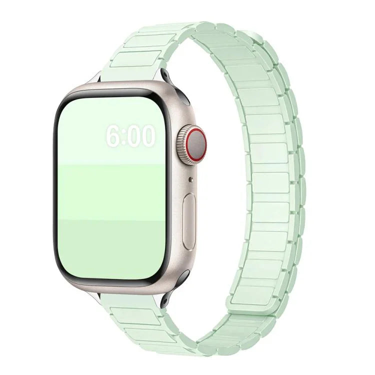Tri-beads I-shaped Slim Magnetic Silicone Watch Band, For Apple Watch 46mm / 49mm / 45mm / 44mm, For Apple Watch 42mm / 41mm / 40mm / 38mm
