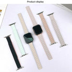 Tri-beads I-shaped Slim Magnetic Silicone Watch Band, For Apple Watch 46mm / 49mm / 45mm / 44mm, For Apple Watch 42mm / 41mm / 40mm / 38mm