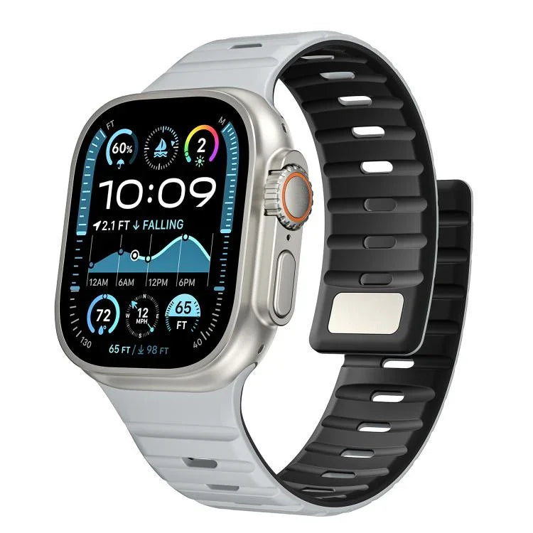 Norman Magnetic Silicone Watch Band, For Apple Watch 46mm / 49mm / 45mm / 44mm, For Apple Watch 42mm / 41mm / 40mm / 38mm