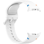 For Samsung Galaxy Watch8 / Watch8 Classic Stitched Solid Color Silicone Watch Band, S, M